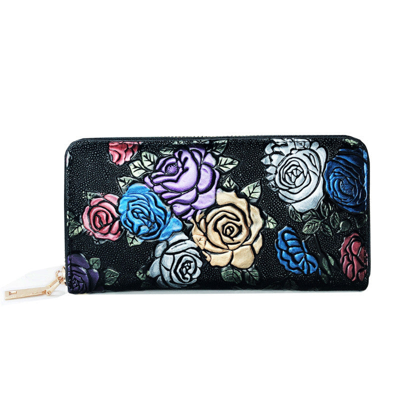 Wallet Women Fashion Embossed Zipper Clutch Bag Ladies Wallet MobilePhone Bag Handbag